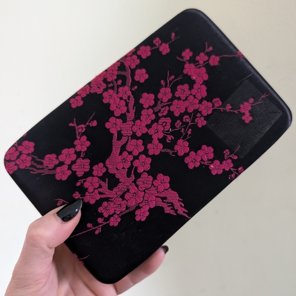 Vintage Floral Jewelry Case with Mirror - Picture 2 of 7